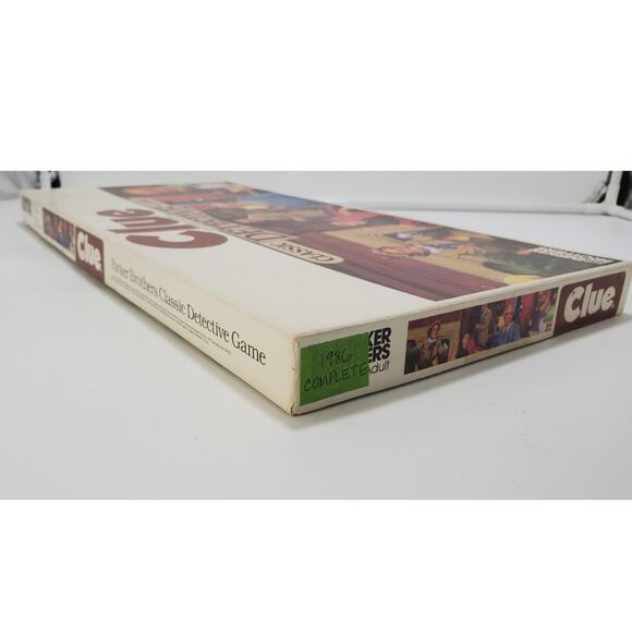 Vintage Parker Brothers Clue 1986 Classic Detective Board Game 100% COMPLETE - Picture 7 of 8
